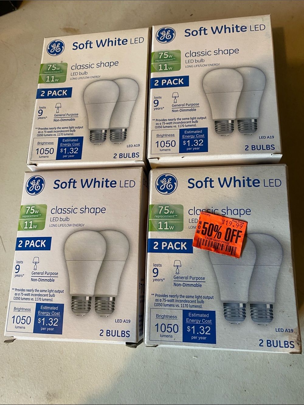 Soft White Classic Shape LED Light Bulb Bundle NIB Household Lighting